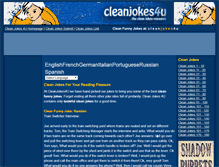 Tablet Screenshot of cleanjokes4u.com